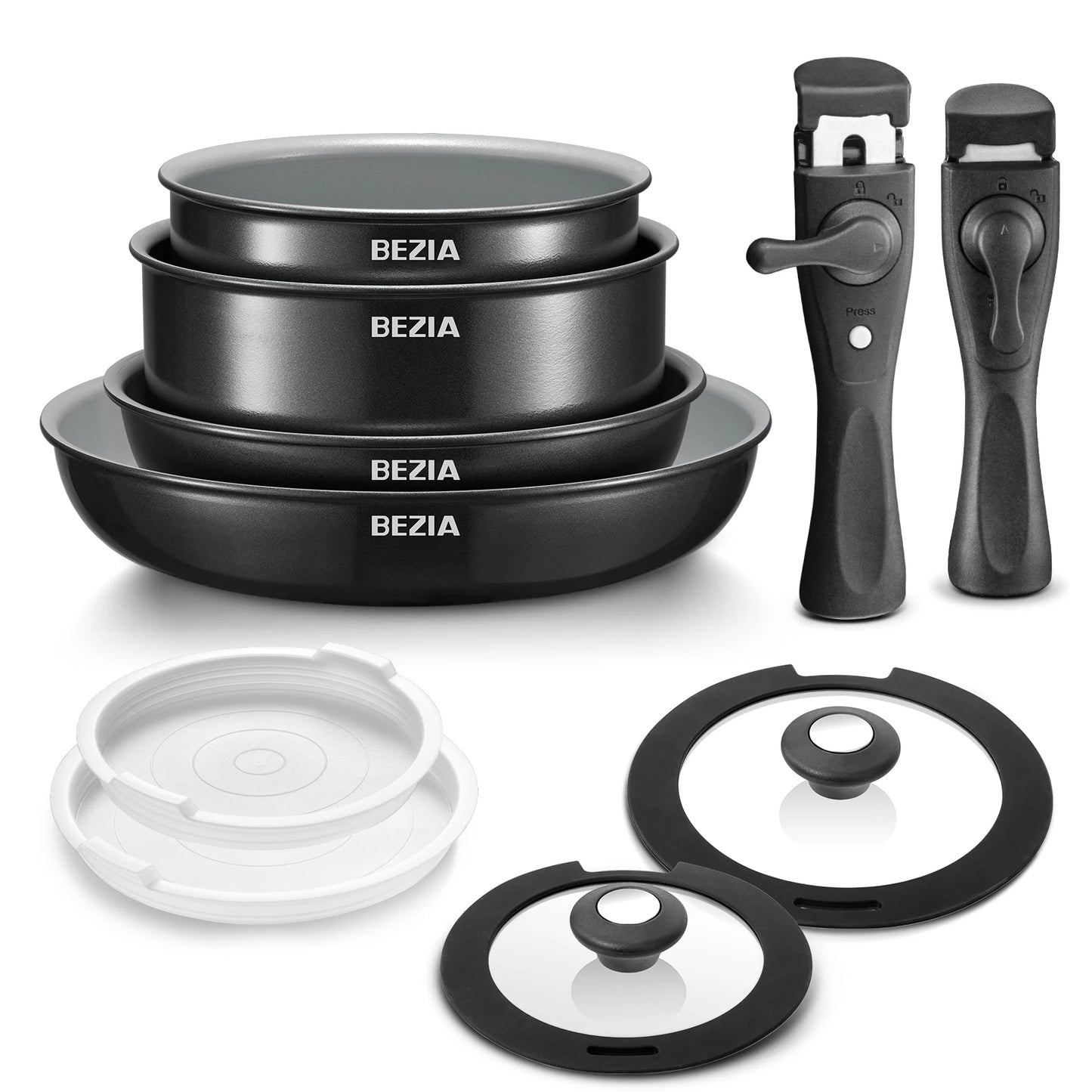 Induction Cookware with Healthy Ceramic Coating Nonstick Set