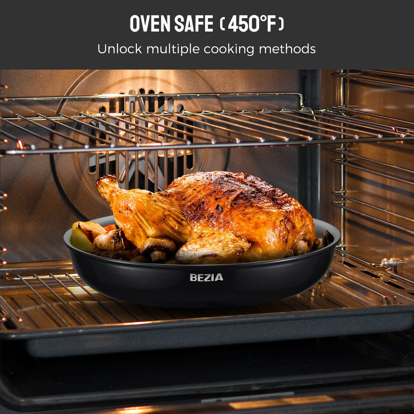 Induction Cookware with Healthy Ceramic Coating Nonstick Set