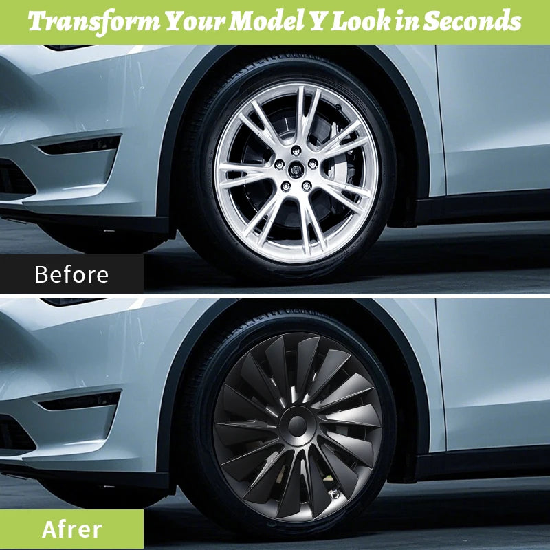 Design for TESLA Model Y 2020-2024 Vehicle Full Coverage New Blade Wheel Cover Cap 19 Inches Hubcaps  Automobile Accessories
