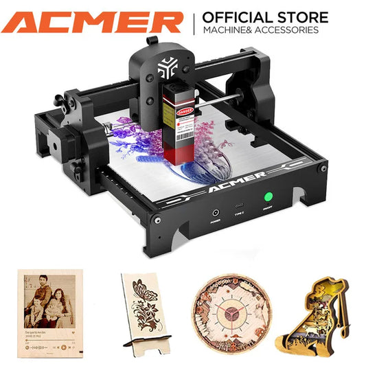 ACMER S1 Portable 3.5W High PrecisionLaser Engraver Machine for DIY Wood Multi-Material Engraving Engrave/Cut Wood