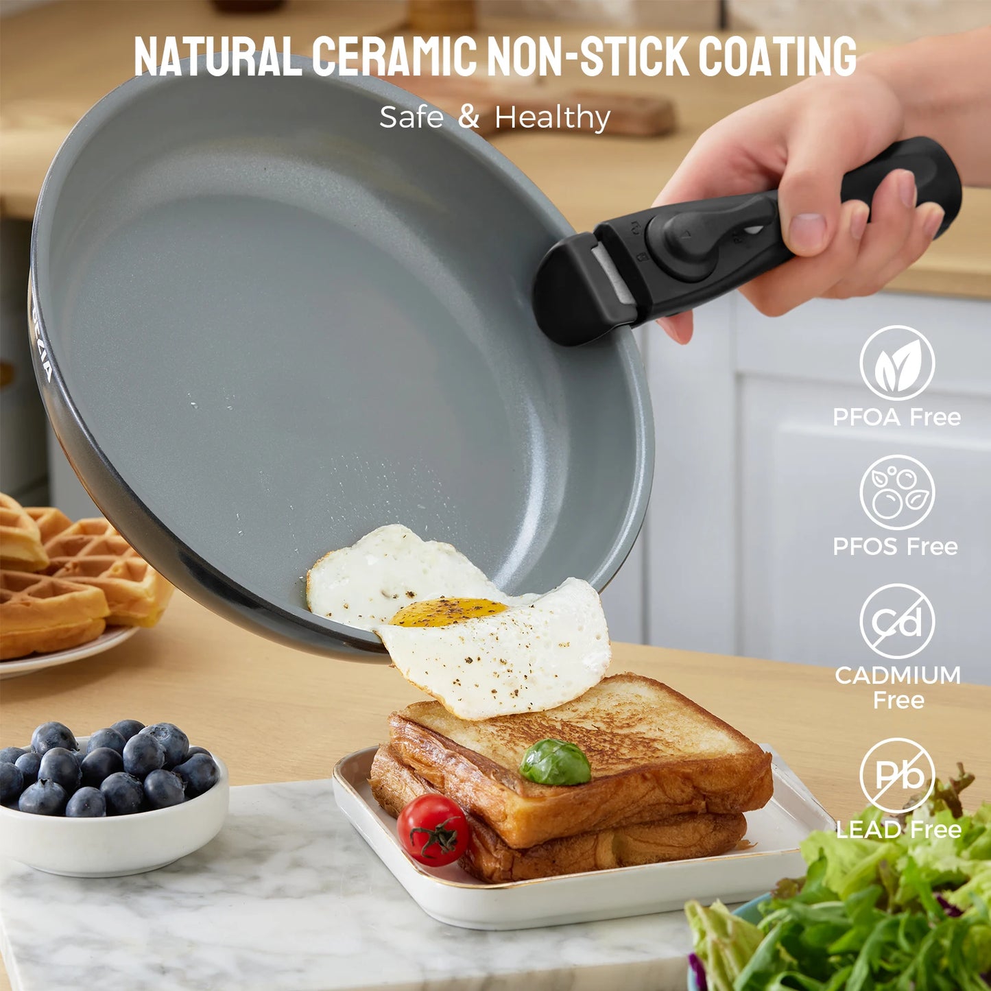 Induction Cookware with Healthy Ceramic Coating Nonstick Set