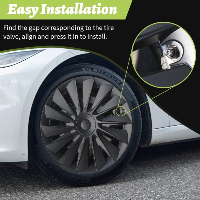 Design for TESLA Model Y 2020-2024 Vehicle Full Coverage New Blade Wheel Cover Cap 19 Inches Hubcaps  Automobile Accessories