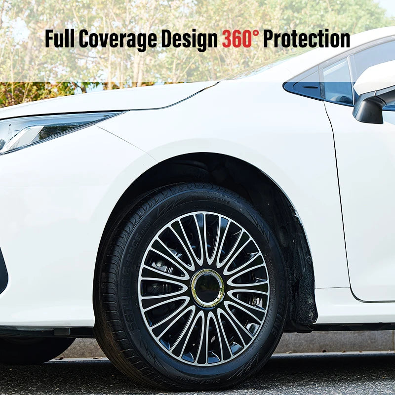 4 hubcaps for Iron Rim,16 Inch Replacement Dagger Wheel Cap Automobile Full Rim Cover Accessories for Most Car Iron Wheel Cover