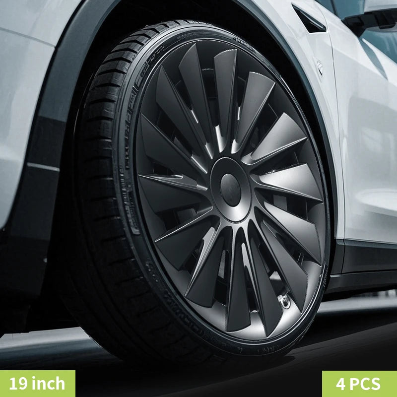 Design for TESLA Model Y 2020-2024 Vehicle Full Coverage New Blade Wheel Cover Cap 19 Inches Hubcaps  Automobile Accessories