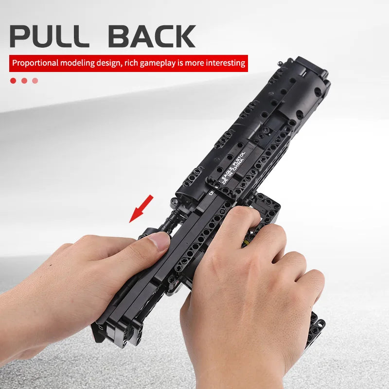 Mould King 14004 SWAT Blocks Gun Desert Eagle Pistol Weapon Model Assembly Gun Bricks  Block Kids Gifts PUBGed Blocks Gun Toy