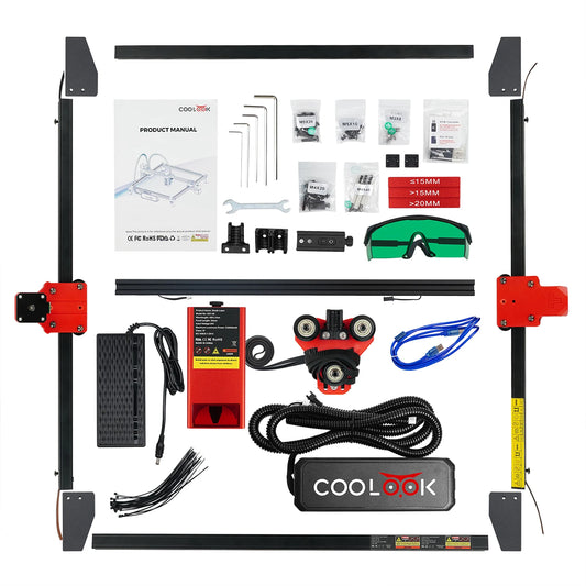 COOLOOK CK1-20 Laser Engraver 160W Stainless Steel Logo Printer Metal Laser Engraving Machine Cutting Tools For Wood Acrylic