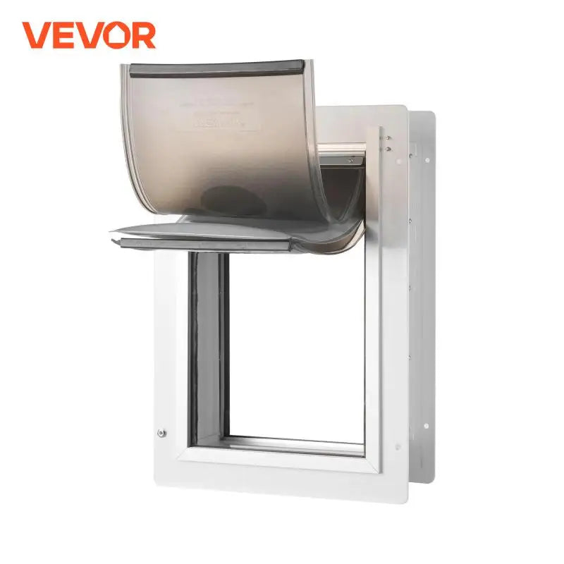 VEVOR Pet Door Metal Frame with Lock and 3-Flap System Weatherproof Doggy Door Easy to Install in Interior or Exterior Walls