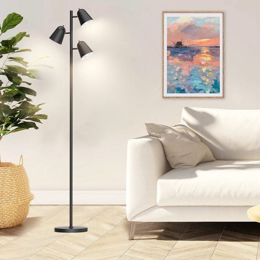 68" Tree Floor Lamp with 3 Bulbs Included