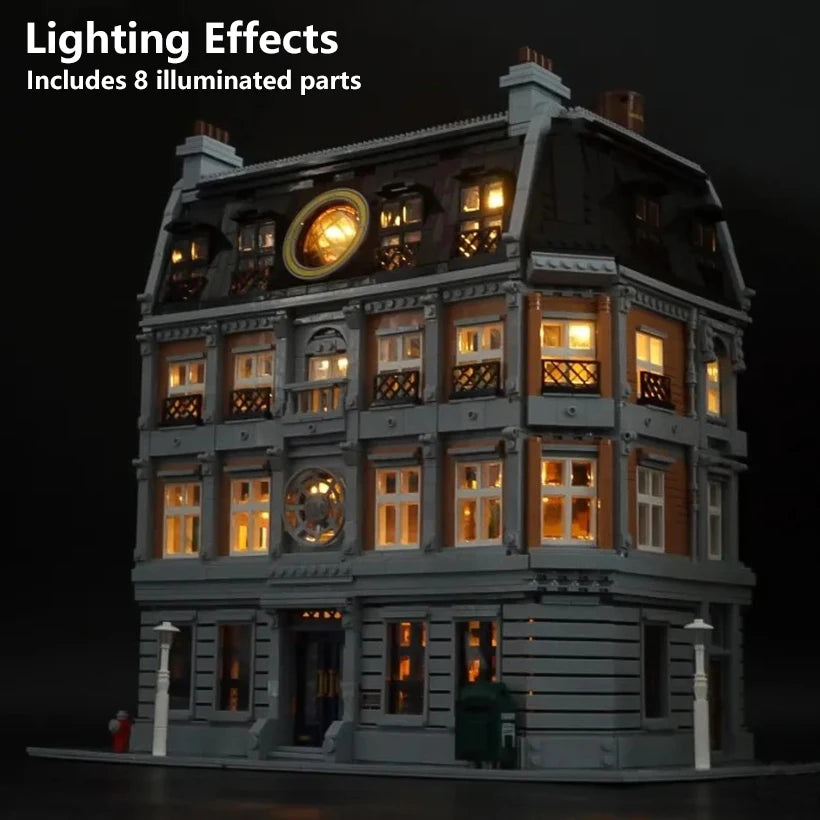 Local Warehouse Quick Ship 6564Pcs Creative Model With Led Doctor Strange's Sanctorum Sanctum Showdown Building Blocks Toys