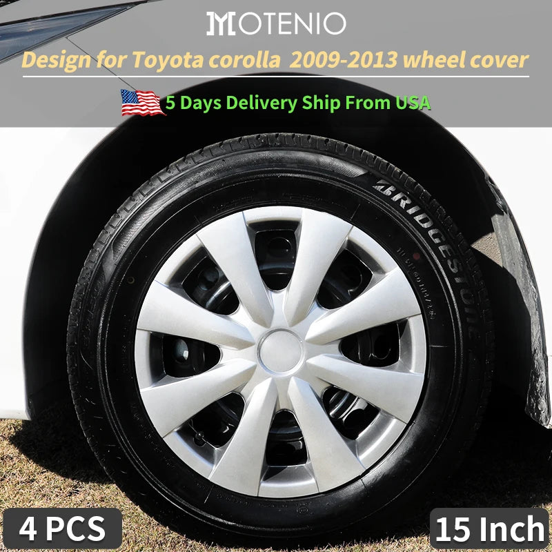 4pcs/Set 15 inch Hubcap Design for Toyota Corolla 2009-2013 15inch Car Iron Rim Wheel Cover Automobile Replacement Accessories
