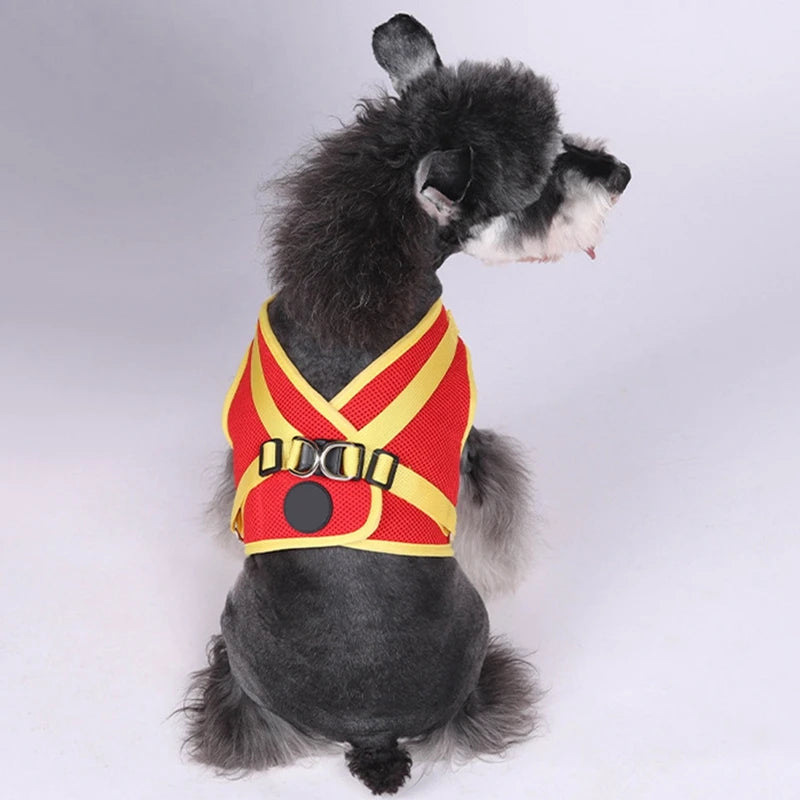 Pet Harness With Airtag Tracker And Leash Sets Puppy Cat Chest Strap For Small Medium Dogs Cat Harnesses Vest Outdoor Leads Rope