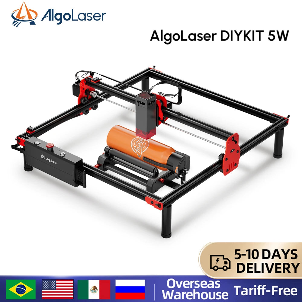 AlgoLaser DIY KIT with Rotary Roller Kit for Glass Tumbler Cup Suitable for New Beginners App Offline Control DIY Engraver Tools