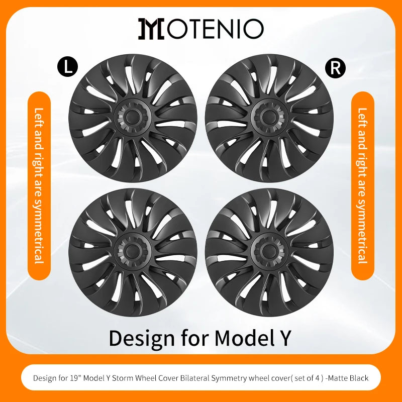 4PCS/Set Hubcaps 19 inches Full Coverage Arachnid Wheel Cover Cap Design for Tesla Model S/ Model Y Automobile Accessories