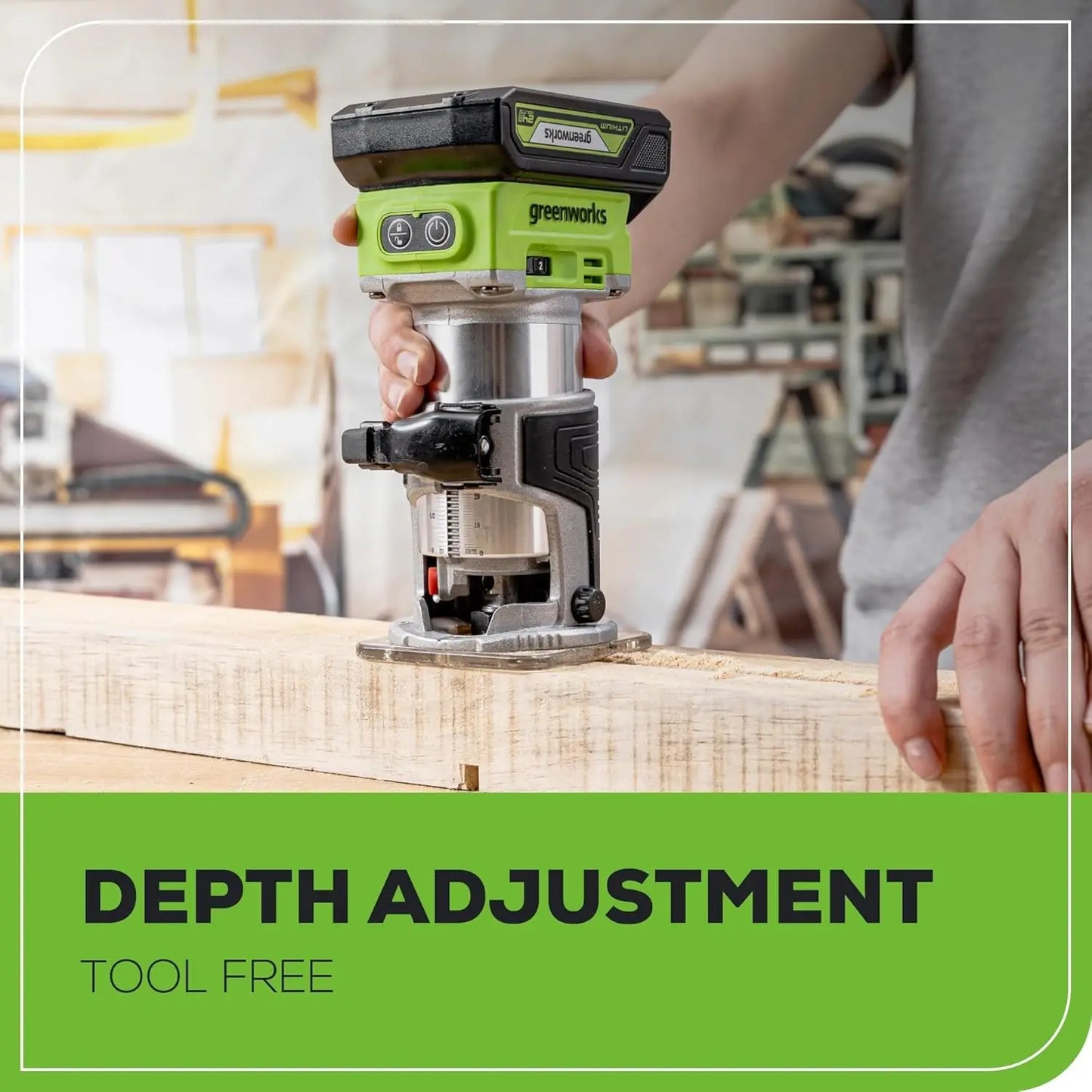 24V Brushless 2-Tool Combo Kit,Cordless Jig Saw+Wood Router Power Tool Sets Including Battery