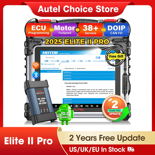 Autel Maxisys Elite II Pro Car Diagnostics Tool J2534 ECU Programming ECU Coding Motor TruSpeed CAN FD/DoIP PK MK908P Elite 2