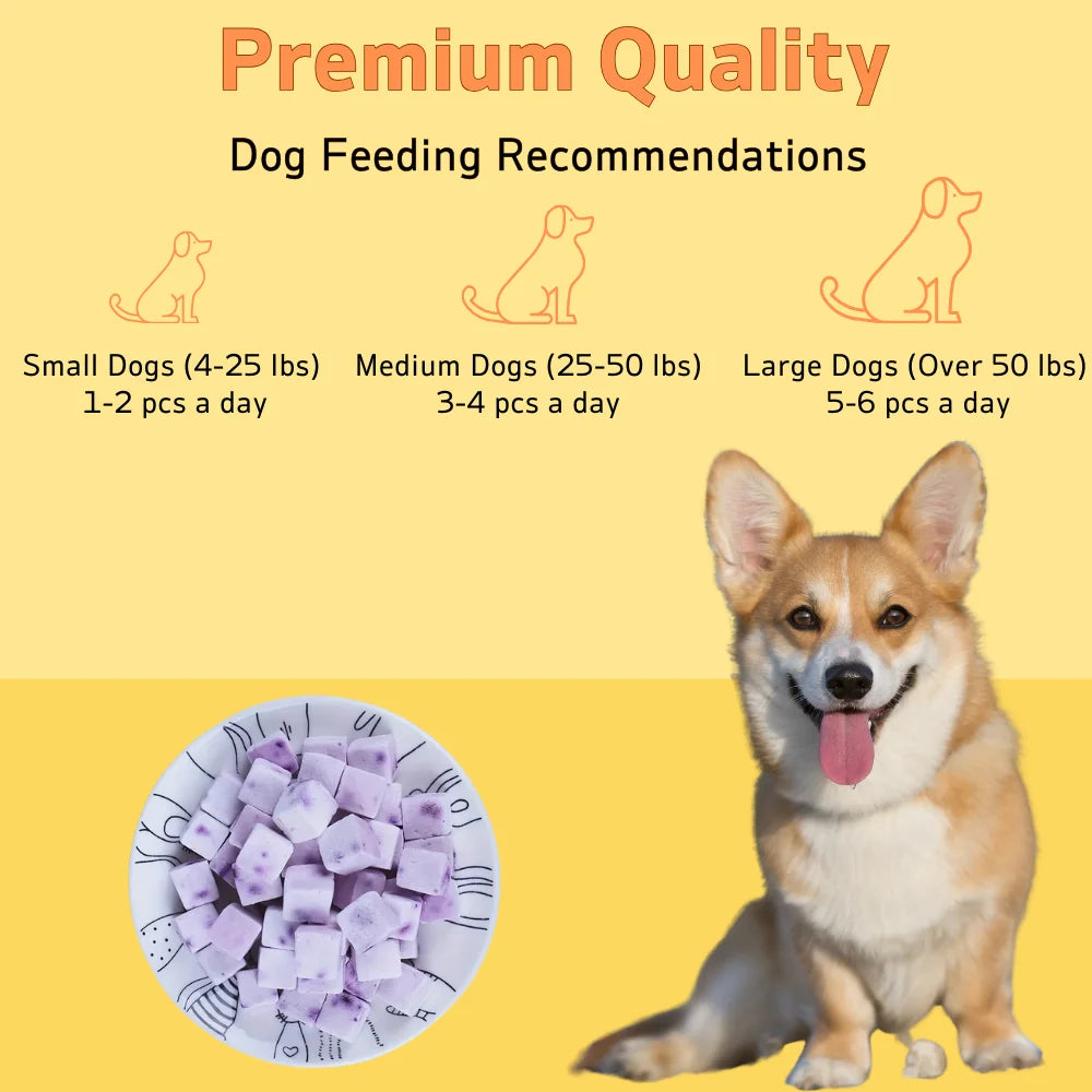 100g/3.53oz Fruit Yogurt Cubes Dog Treats For Dogs Or Cats, Made With Yogurt And Fruit, Healthy, Easily Digestible