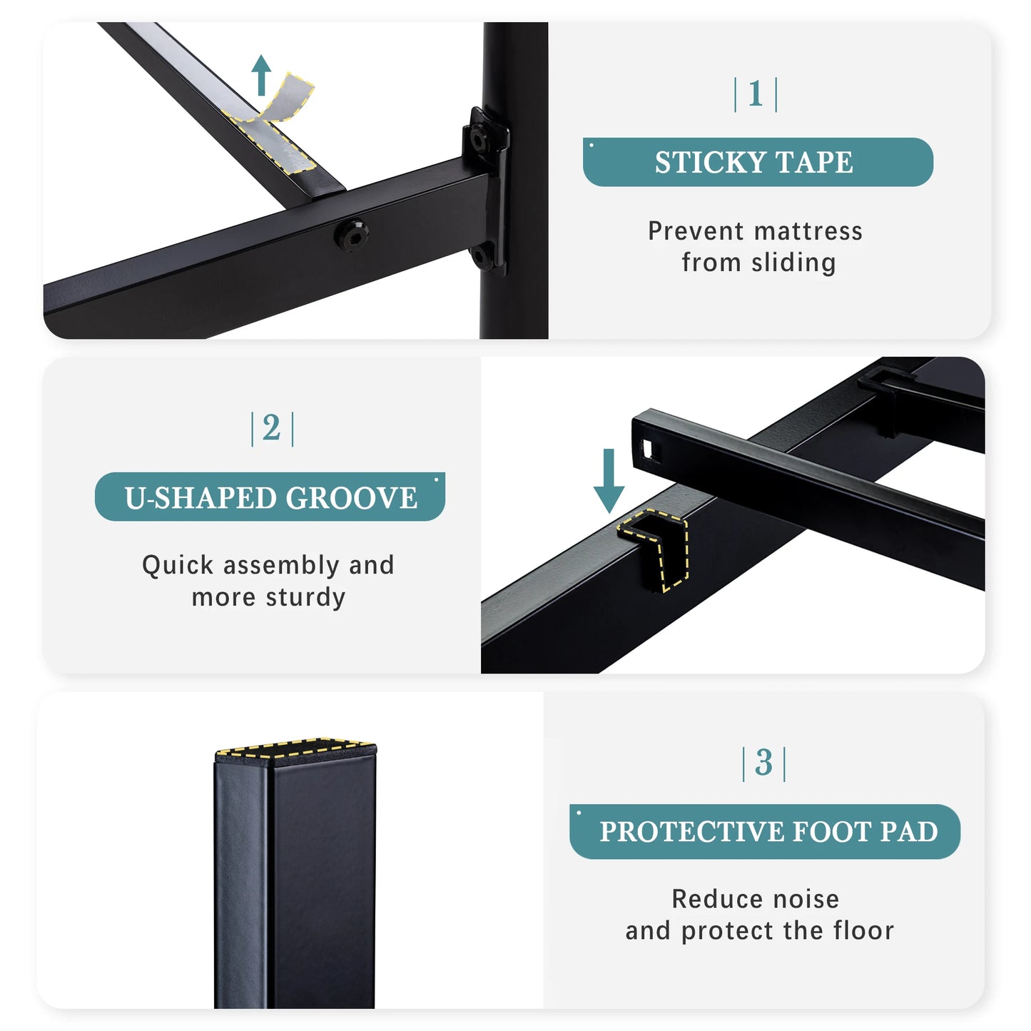 Vintage Victorian Style Wrought Iron Headboard and Footboard