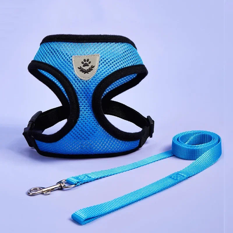 Cat Dog Adjustable Harness Vest Walking Lead Leash For Puppy Dogs Collar Polyester Harness For Small Medium Dog Cat Accessories