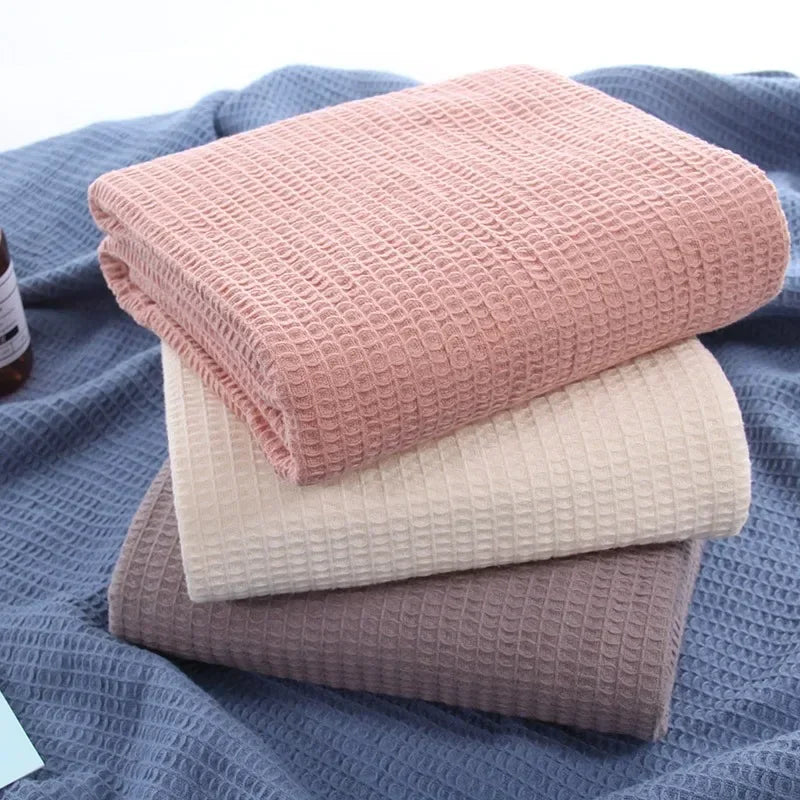 Family Pure Cotton Beehive Cover Is Simple Solid Color Soft Breathable Nap Multi-functional Lightweight Air Conditioning Blanket