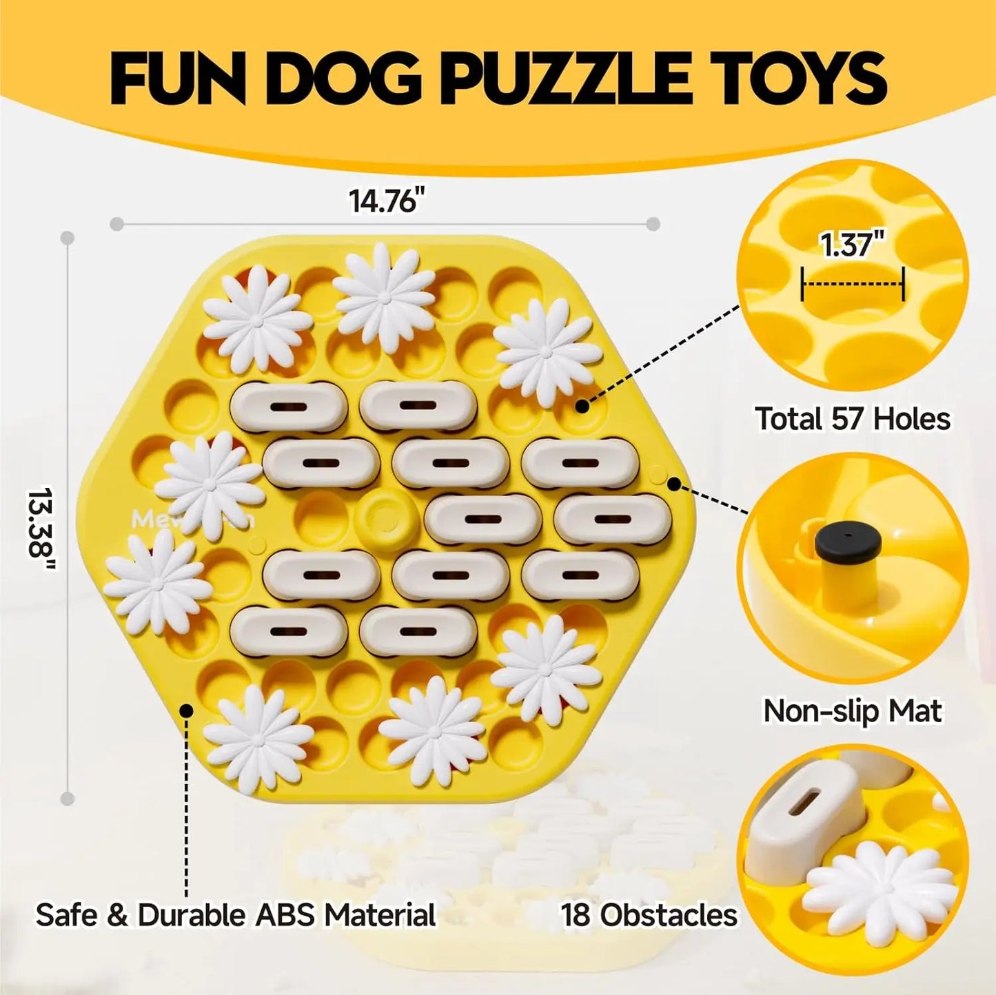MEWOOFUN Dog Puzzle Toys Slow Feeder Toy Interactive Puzzle Game Dog Toys for dogs Cat Puzzle Toys Level 3
