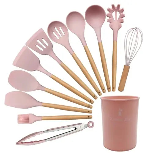 Cooking Utensils Set of 12 Silicone Kitchen Utensils