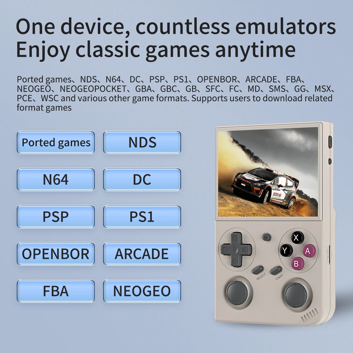 BATLEXP G350 Handheld Game Console 3.5'' IPS Screen Linux System Dual Joystick Vibration Motor Retro Portable Video Console Gift