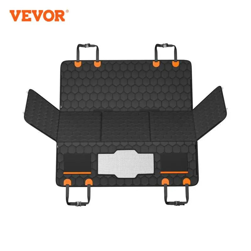 VEVOR Back Seat Extender Dog Car Seat Cover for Back Seat Bed with Mesh Window and Storage Pocket Supports 350lbs Dog Hammock