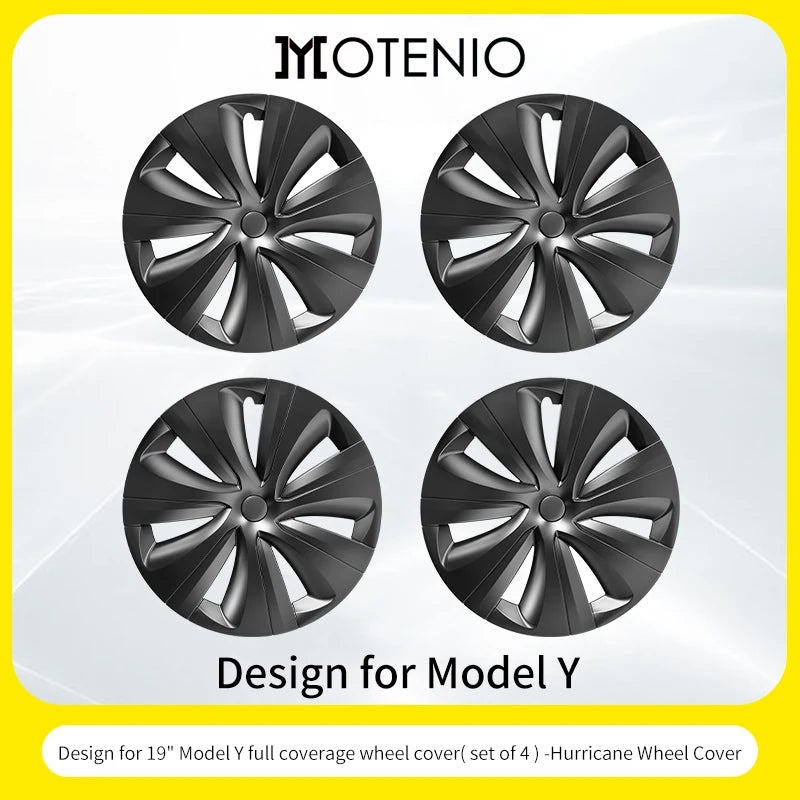 4PCS/Set Hubcaps 19 inches Full Coverage Arachnid Wheel Cover Cap Design for Tesla Model S/ Model Y Automobile Accessories