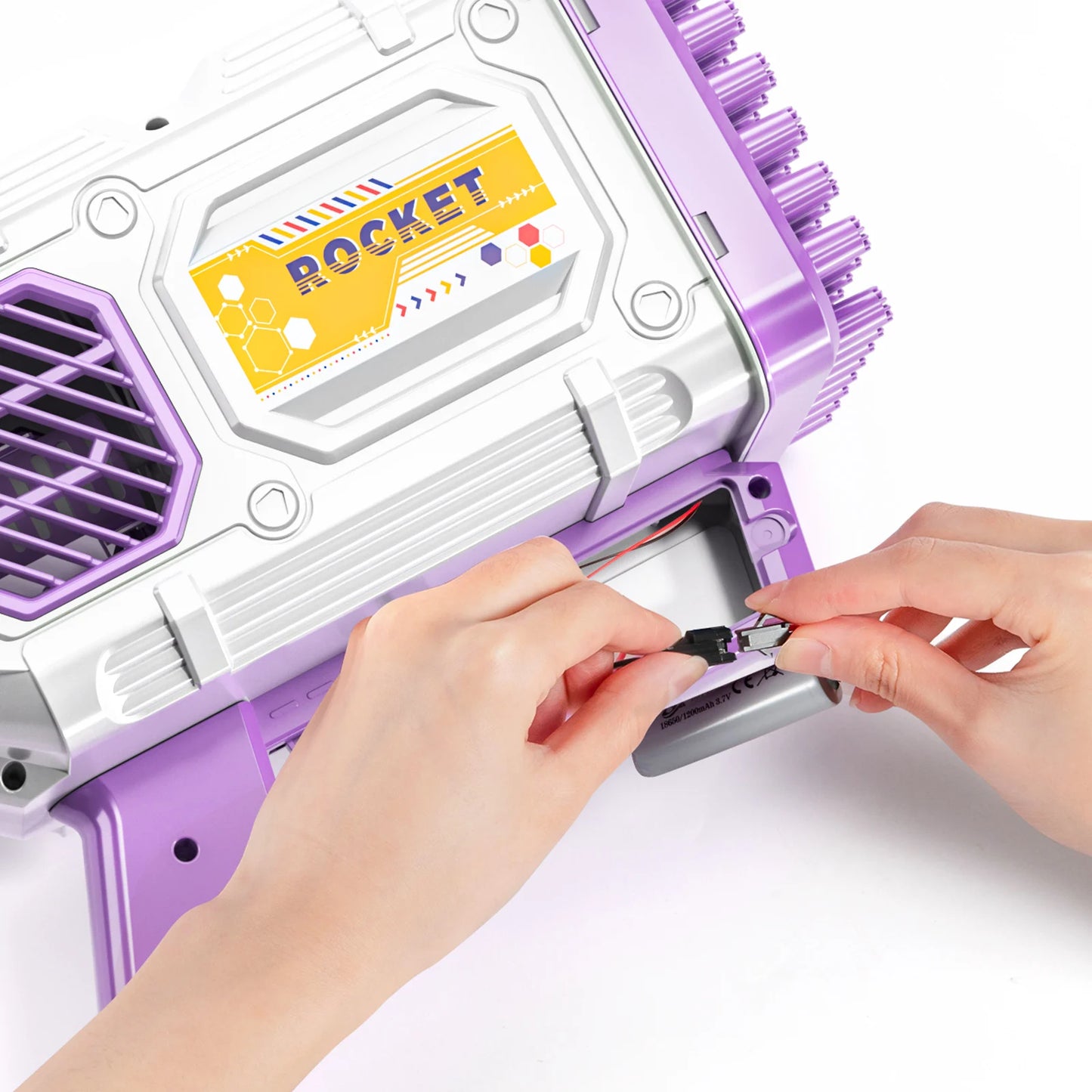 86 Holes Rocket Bubble Gun Toys Kids Electric Launcher Handheld Portable Toys  Automatic Bubble Gun Outdoor Toys Children Gifts