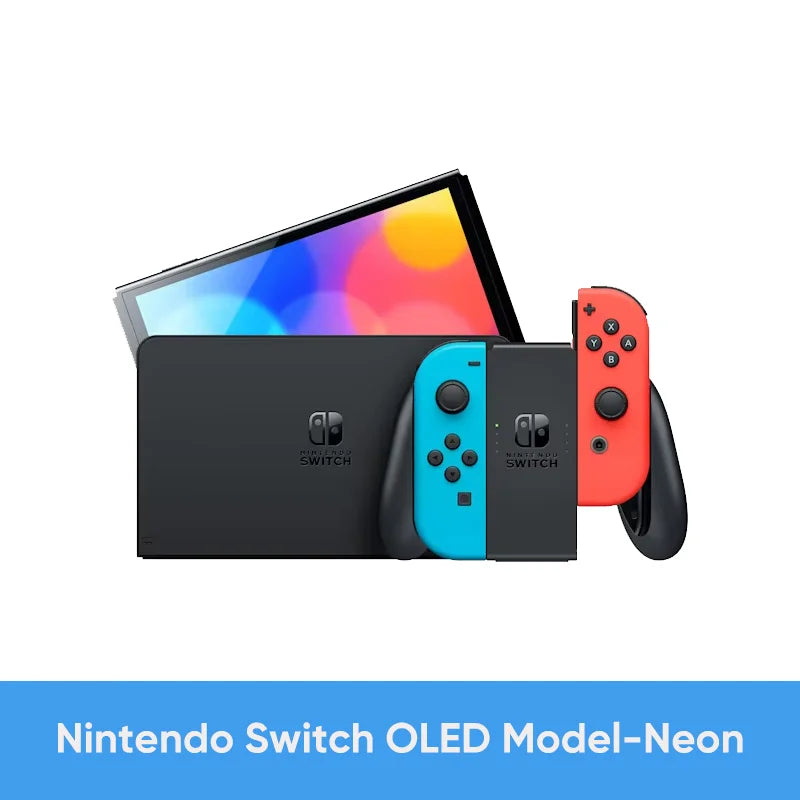 Nintendo Switch OLED Model Video Game Console with White Joy-Con 7 Inch OLED Screen Adjustable Console TV Tabletop Handheld Mode