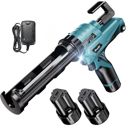 SEESII Cordless Cement Glass Adhesive Glue Electric Caulking Gun Seal Sealant Tool Wireless Glass Glue Gun for Filling Sealing