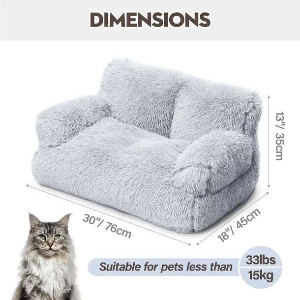 Mewoofun Dog Couch Small Dog Bed with Removable Washable Cute Cat Couch for PetsCat Beds for Indoor Cats with Anti-Slip Bottom