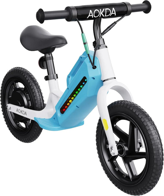 AOKDA K8 Electric Bikes for Kids, 180W Electric Balance Bike, 12" Pneumatic Tire 21.6V/5.2Ah Battery Boys & Girls E Bike Bicycle