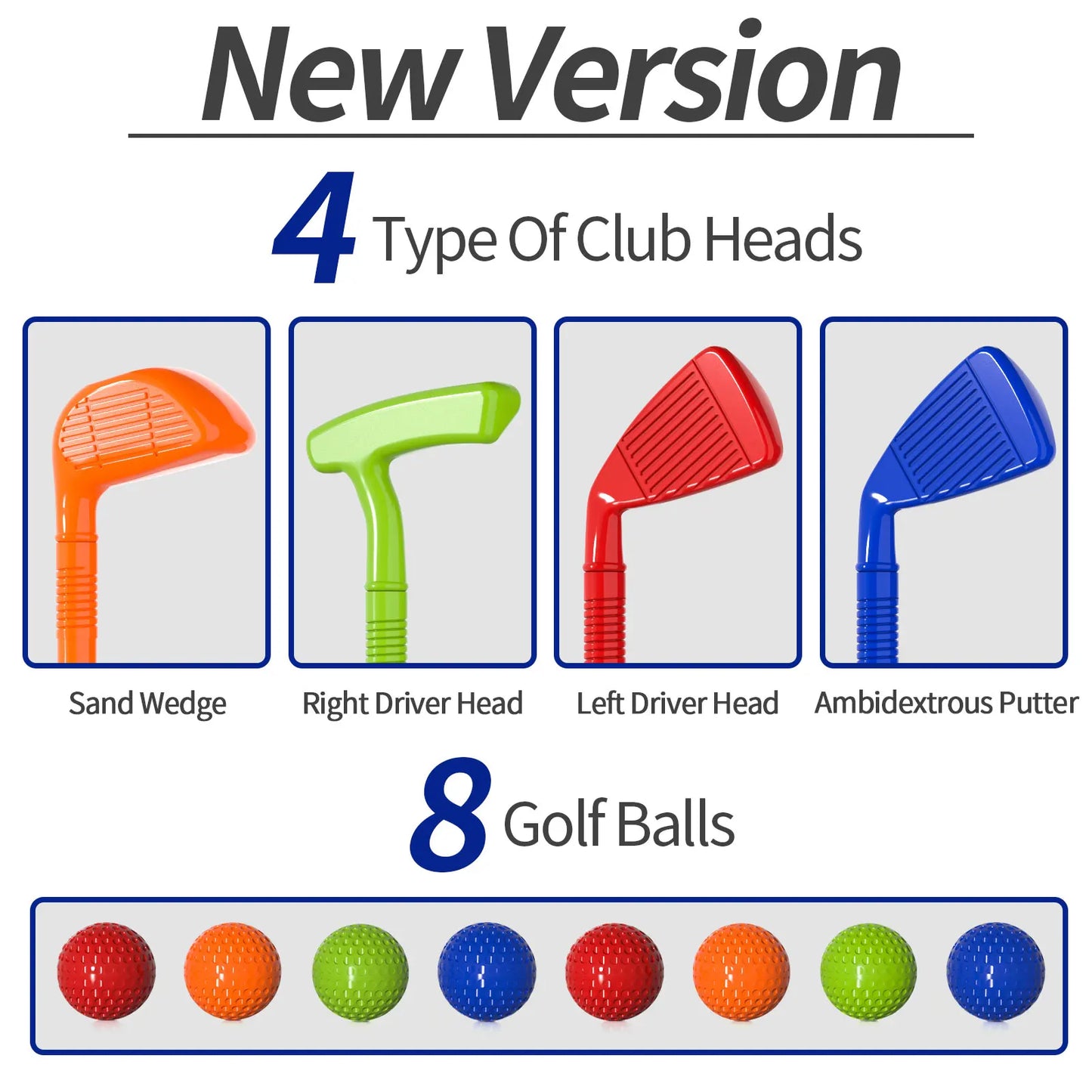 Upgraded Kids Toddler Golf Set, Indoor Outdoor Outside Golf Toys Gifts for 3 4 5 Year Old Boys, 3 4 5 Year Old Boys Toys Birthda