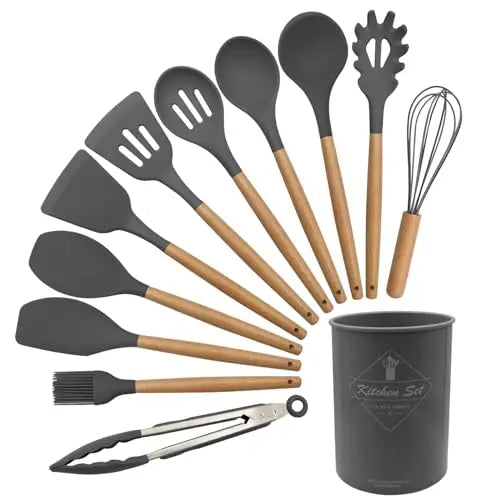 Cooking Utensils Set of 12 Silicone Kitchen Utensils