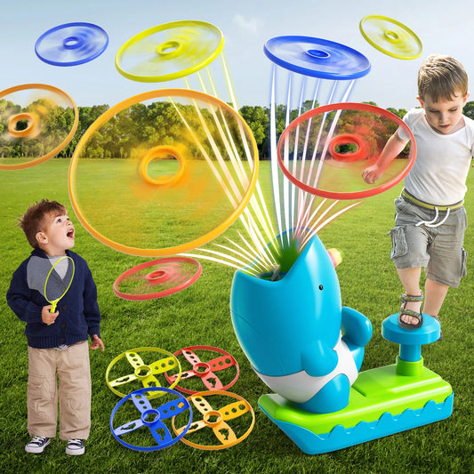 Flying Disc Launcher Outdoor Outside Toys, Outdoor Toys For Kids Boys