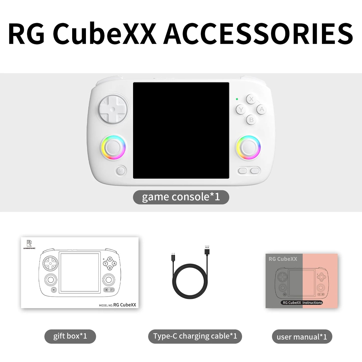 ANBERNIC RG CubeXX & RG40XX H & RG35XX H Retro Handheld Game Console H700 Linux  64-bit 5000 Video Games Supports WIFI Bluetooth