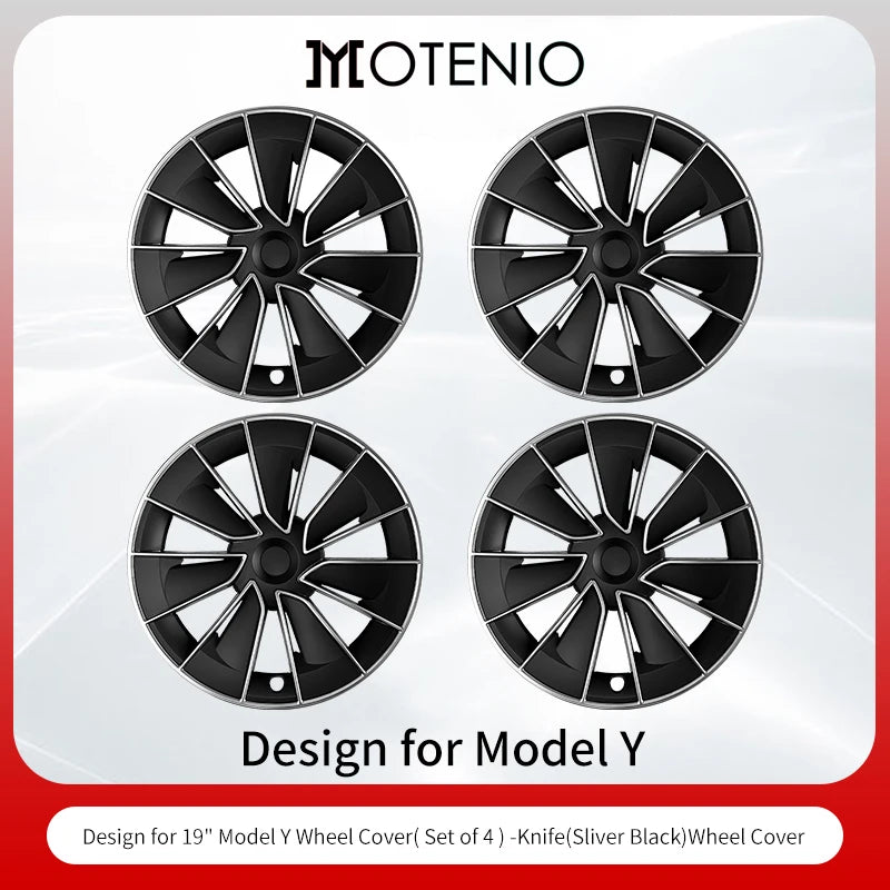 4PCS/Set Hubcaps 19 inches Full Coverage Arachnid Wheel Cover Cap Design for Tesla Model S/ Model Y Automobile Accessories