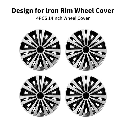 14Inch Arachnid Style Universal Hubcap R14 Wheel Covers For Cars - Set Of 4 Fits Most Cars Automobile Full Rim Cover Accessories