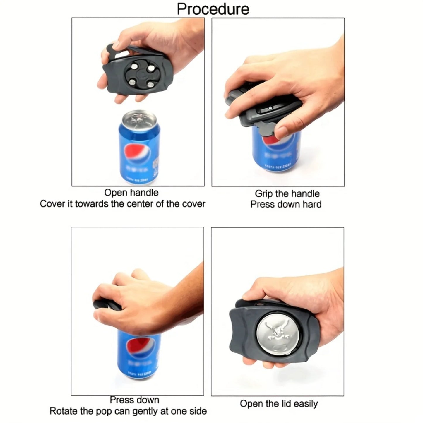 Stainless Steel Multi- Can Opener - Easy Open, Convenient For Beer & Drinks