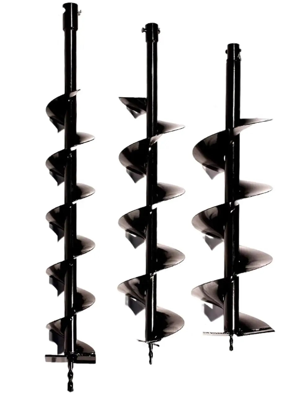 3pcs Spiral Drill Bits 4in/6in/8in Width For Garden Fence Planter and Post Hole Excavator Digger Ground Drilling Tool Borer