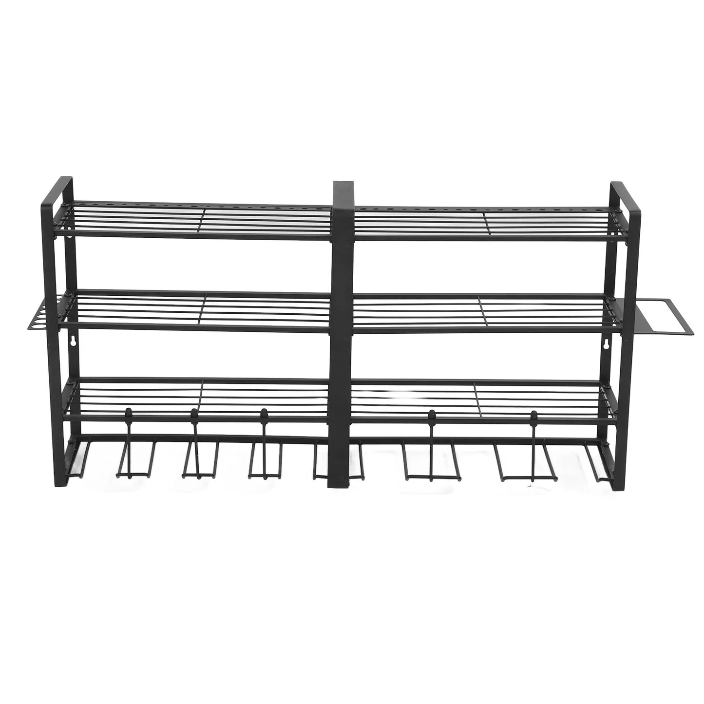 Power Tool Organizer Wall Mount 4 Layer Garage Storage Rack for Drill Screwdriver Garage Tool Organizer Power Tool Storage Rack