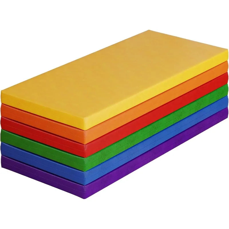 Nap Mats 6 Pcs Toddler Nap Rest Mats for Daycare Preschool Rest Mat 2 Inch Portable Bed Great for Travel and Home Outdoor Games