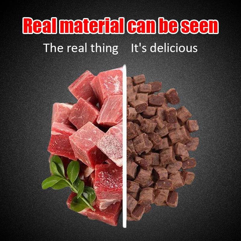 Diced Beef Particles Appetising Digestive Nutritious Delicious Chewy Adult Dog Puppy Training Rewards Premium Beef Pet Snack