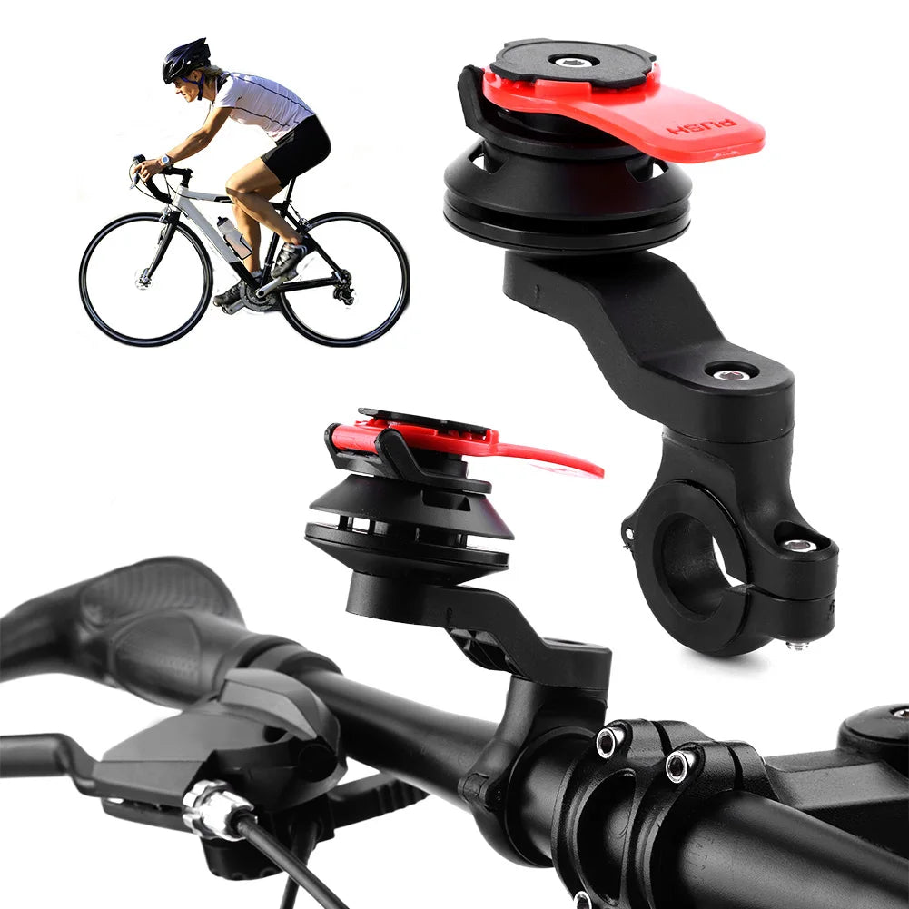 Quad Lock Motorcycle Bike Phone Holder Stand Bicycle Phone Holder Bike Holder 360° Rotatable Navigation Support Security Bracket