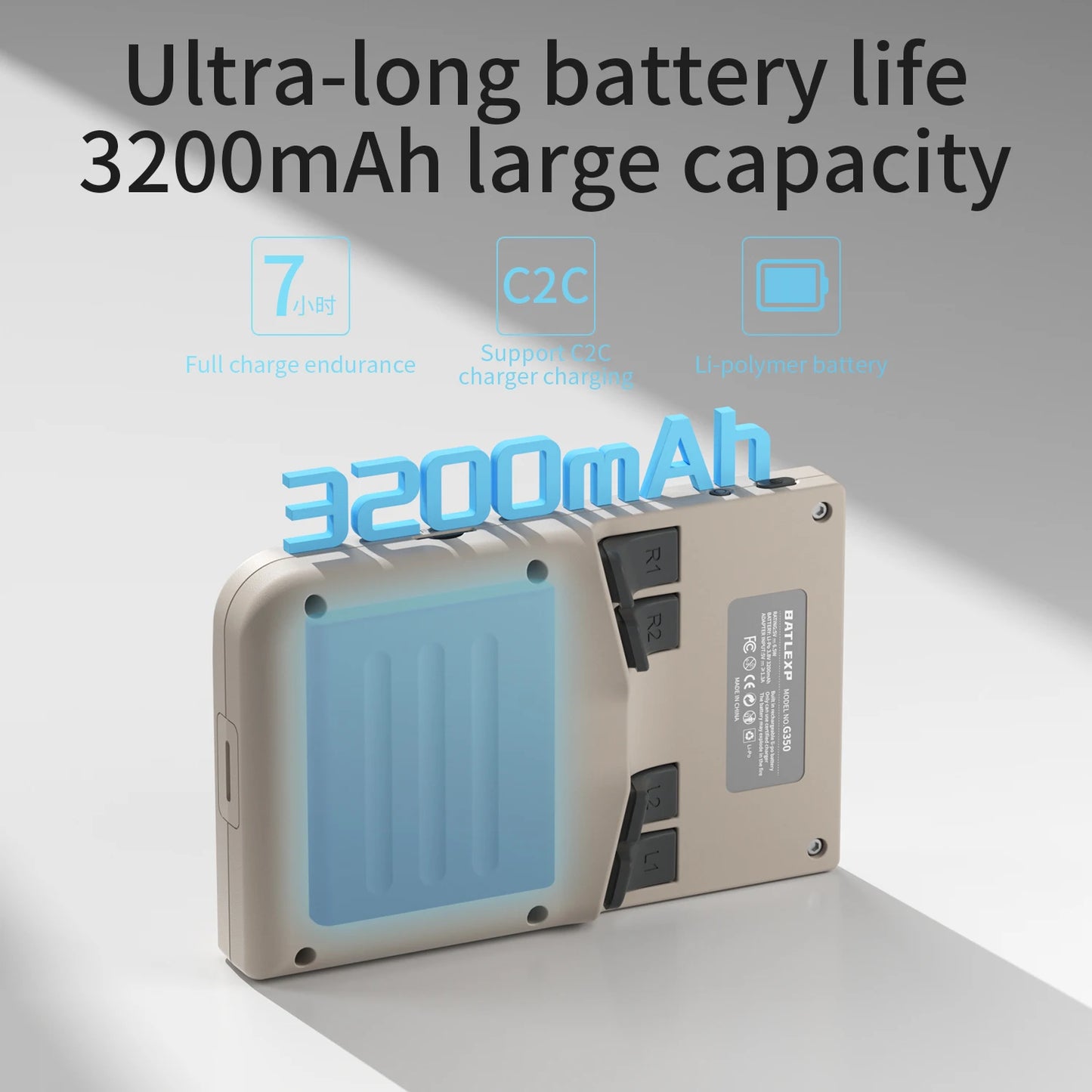 BATLEXP G350 Handheld Game Console 3.5'' IPS Screen Linux System Dual Joystick Vibration Motor Retro Portable Video Console Gift