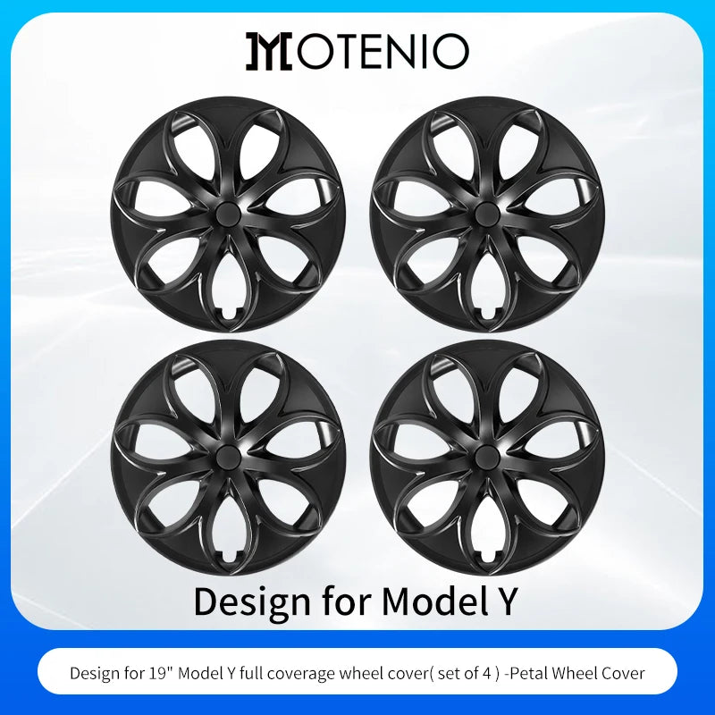 4PCS/Set Hubcaps 19 inches Full Coverage Arachnid Wheel Cover Cap Design for Tesla Model S/ Model Y Automobile Accessories