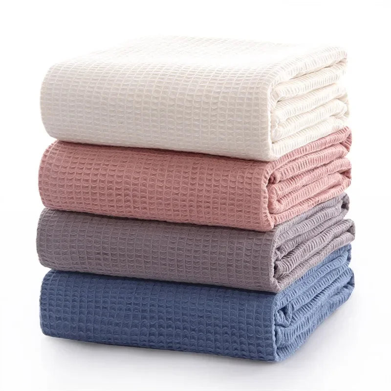 Family Pure Cotton Beehive Cover Is Simple Solid Color Soft Breathable Nap Multi-functional Lightweight Air Conditioning Blanket