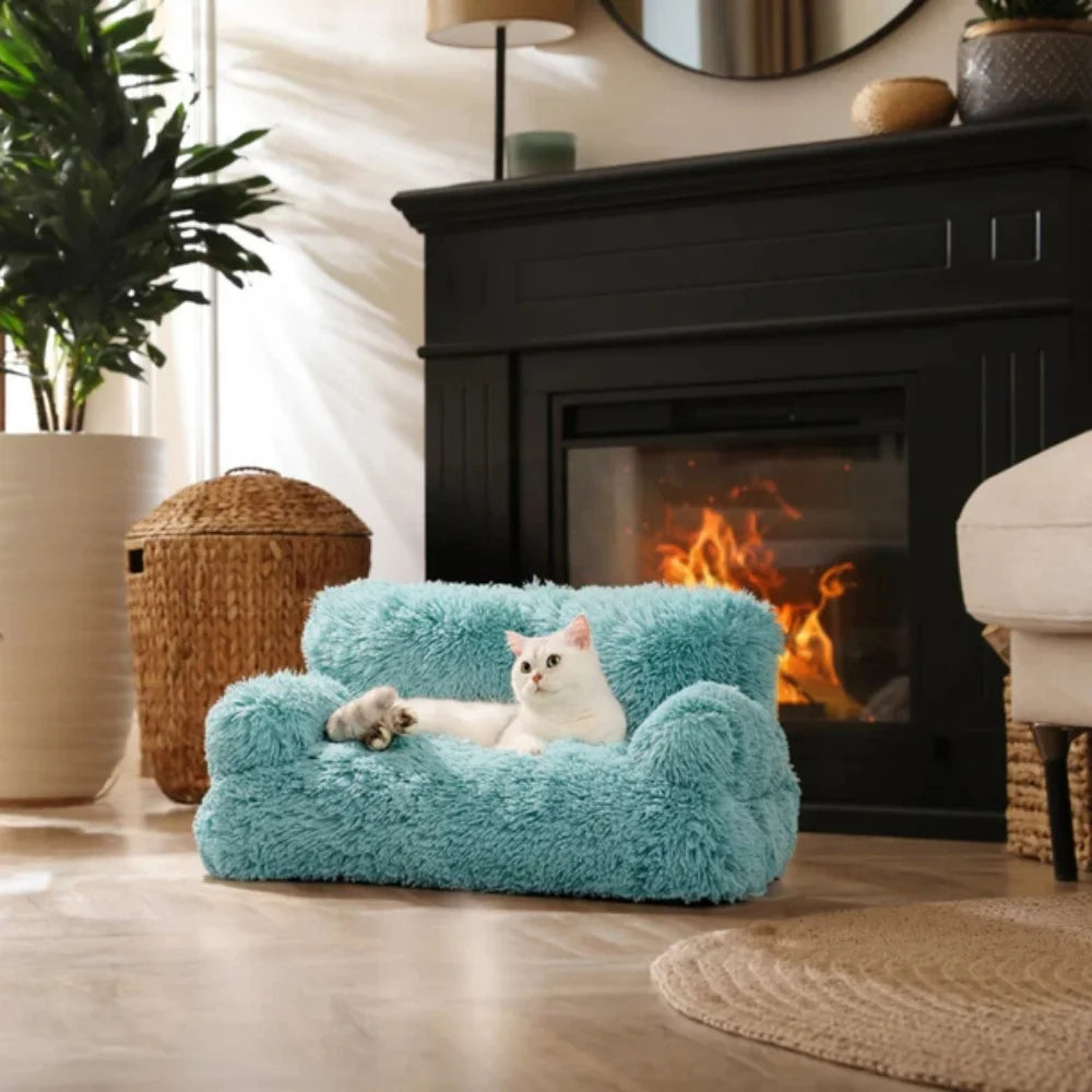 Mewoofun Dog Couch Small Dog Bed with Removable Washable Cute Cat Couch for PetsCat Beds for Indoor Cats with Anti-Slip Bottom