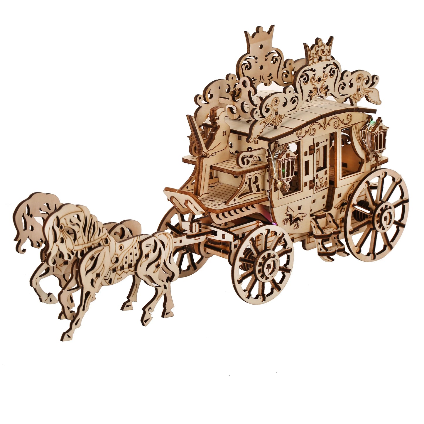 gharry Model DIY 3D Wooden Puzzle Building Block Kits Assembly Toy Birthday Gift For Kids Adult Home Decor